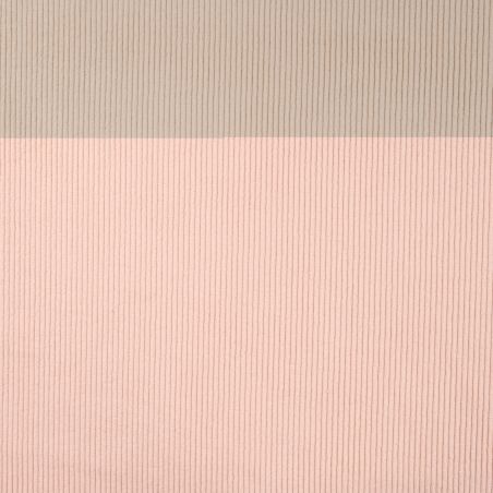 Tissu velours fine côte écru