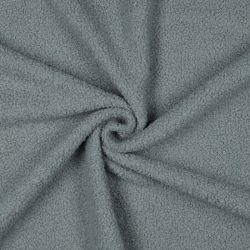 Tissu bouclette int polaire bleu glacier