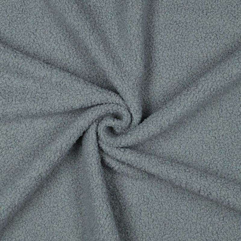 Tissu bouclette int polaire bleu glacier Tissu bouclette int polaire bleu glacier