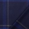 Tissu lainage manteau grand carreaux marine/bleu
