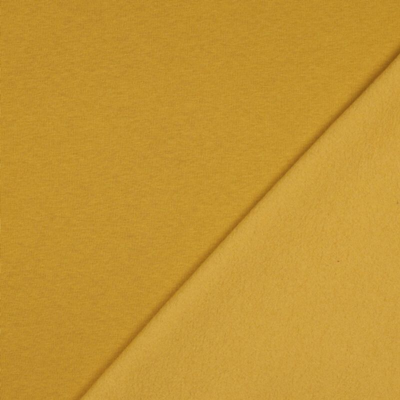 Tissu sweat épais moutarde  Tissu sweat épais moutarde