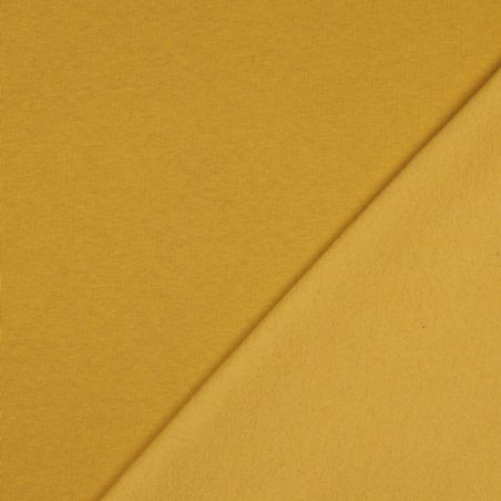 Tissu sweat épais moutarde  Tissu sweat épais moutarde