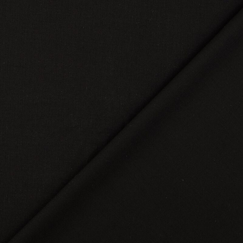 Tissu twill lainage pantalon noir Tissu twill lainage pantalon noir