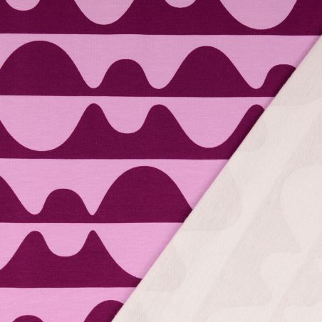 Tissu French Terry wave parme/violet