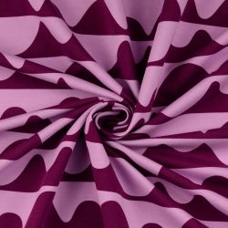 Tissu French Terry wave parme/violet