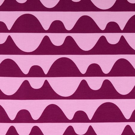 Tissu French Terry wave parme/violet