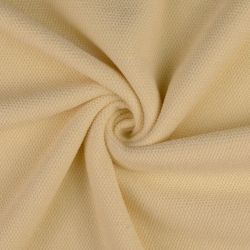 Tissu chenille vanille et fourrure écru