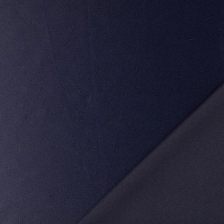 Tissu satin duchesse extensible marine