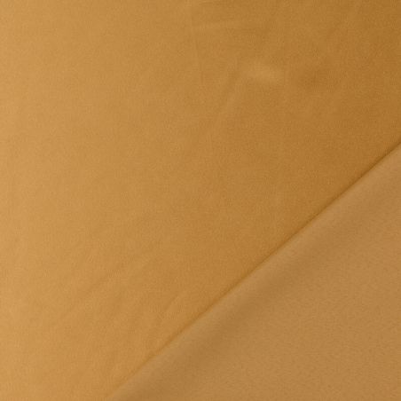 Tissu satin duchesse extensible camel
