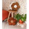 Tissu fourrure bouclette teddy marron glacé Tissu fourrure bouclette teddy marron glacé
