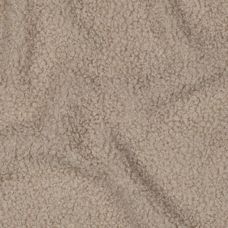 Tissu fourrure bouclette teddy marron glacé Tissu fourrure bouclette teddy marron glacé