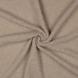 Tissu fourrure bouclette teddy marron glacé