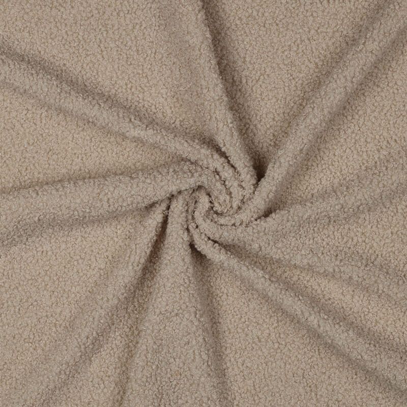 Tissu fourrure bouclette teddy marron glacé Tissu fourrure bouclette teddy marron glacé