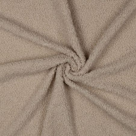 Tissu fourrure bouclette teddy marron glacé Tissu fourrure bouclette teddy marron glacé