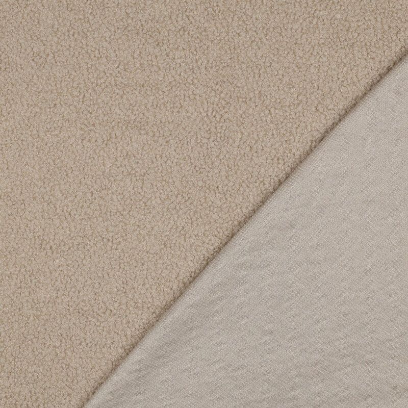 Tissu fourrure bouclette teddy marron glacé Tissu fourrure bouclette teddy marron glacé
