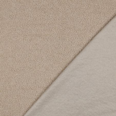 Tissu fourrure bouclette teddy marron glacé Tissu fourrure bouclette teddy marron glacé