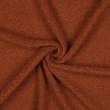 Tissu fourrure bouclette teddy caramel  Tissu fourrure bouclette teddy caramel