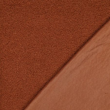 Tissu fourrure bouclette teddy caramel  Tissu fourrure bouclette teddy caramel